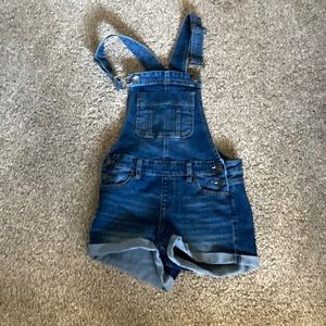 Dark wash girl overalls size 10/12